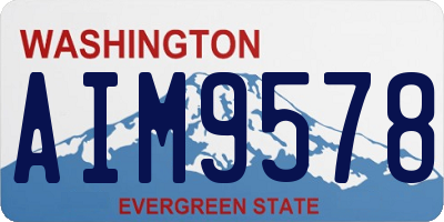 WA license plate AIM9578