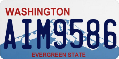 WA license plate AIM9586