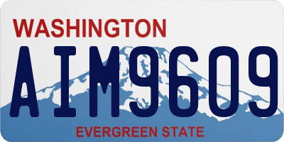 WA license plate AIM9609