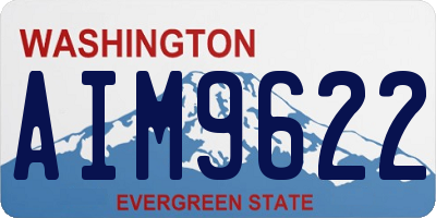 WA license plate AIM9622