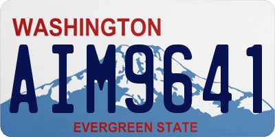 WA license plate AIM9641
