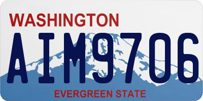 WA license plate AIM9706