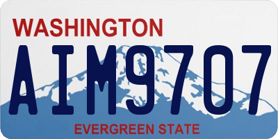 WA license plate AIM9707