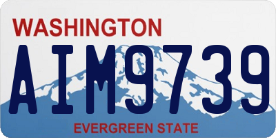 WA license plate AIM9739