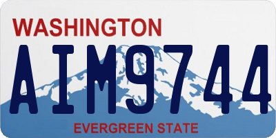 WA license plate AIM9744