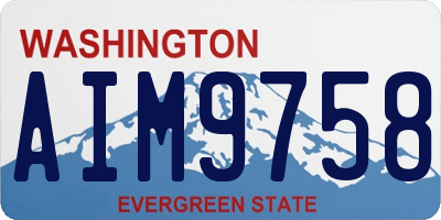 WA license plate AIM9758