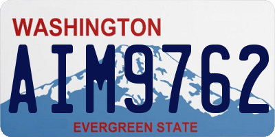 WA license plate AIM9762