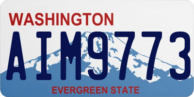 WA license plate AIM9773
