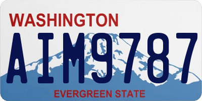 WA license plate AIM9787