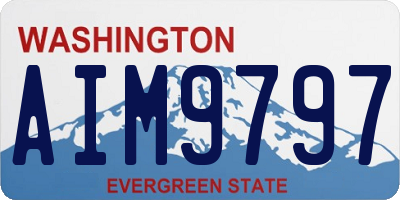 WA license plate AIM9797