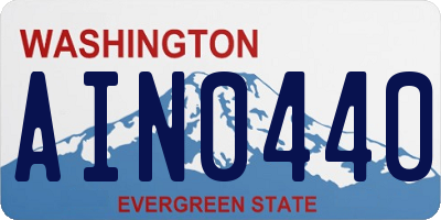 WA license plate AIN0440