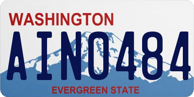 WA license plate AIN0484