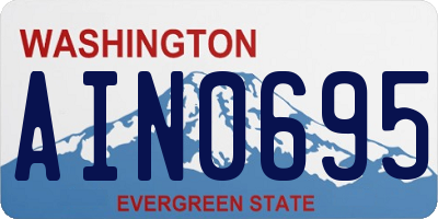 WA license plate AIN0695