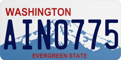 WA license plate AIN0775