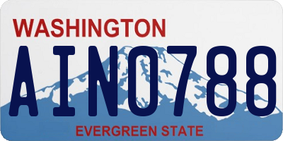 WA license plate AIN0788