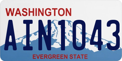 WA license plate AIN1043