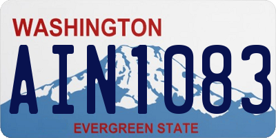 WA license plate AIN1083