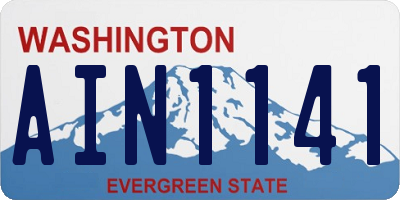 WA license plate AIN1141