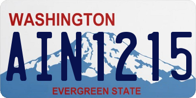 WA license plate AIN1215