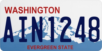 WA license plate AIN1248
