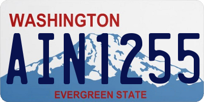 WA license plate AIN1255