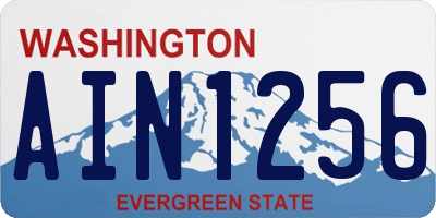 WA license plate AIN1256