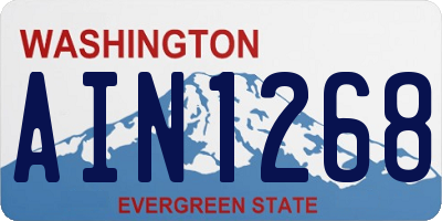 WA license plate AIN1268