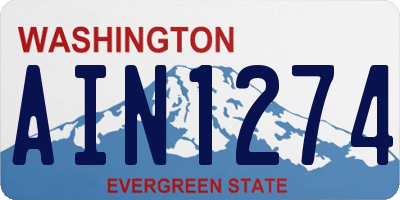 WA license plate AIN1274