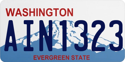 WA license plate AIN1323