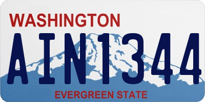 WA license plate AIN1344