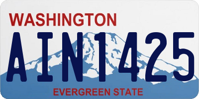 WA license plate AIN1425