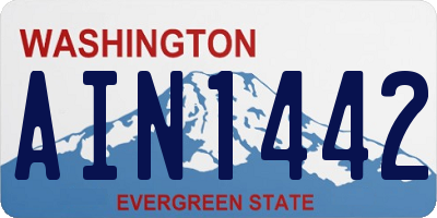 WA license plate AIN1442