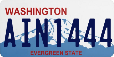 WA license plate AIN1444