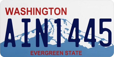 WA license plate AIN1445