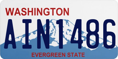 WA license plate AIN1486