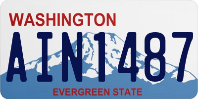 WA license plate AIN1487