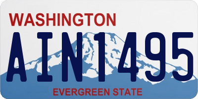 WA license plate AIN1495