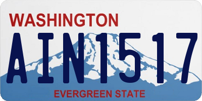 WA license plate AIN1517