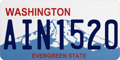 WA license plate AIN1520