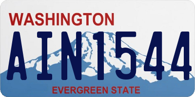 WA license plate AIN1544