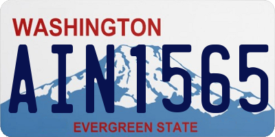 WA license plate AIN1565