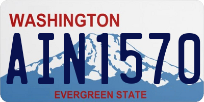 WA license plate AIN1570
