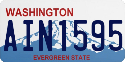 WA license plate AIN1595