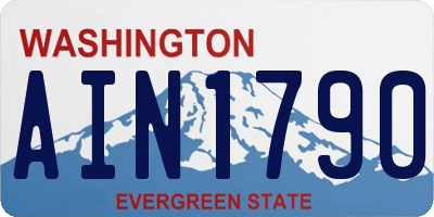 WA license plate AIN1790