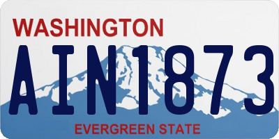 WA license plate AIN1873