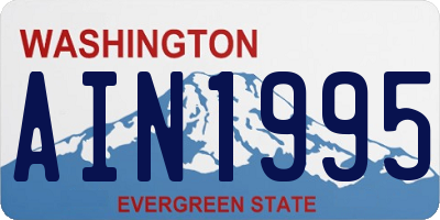 WA license plate AIN1995
