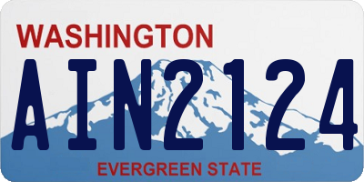 WA license plate AIN2124