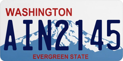 WA license plate AIN2145