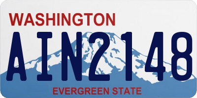 WA license plate AIN2148