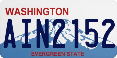 WA license plate AIN2152